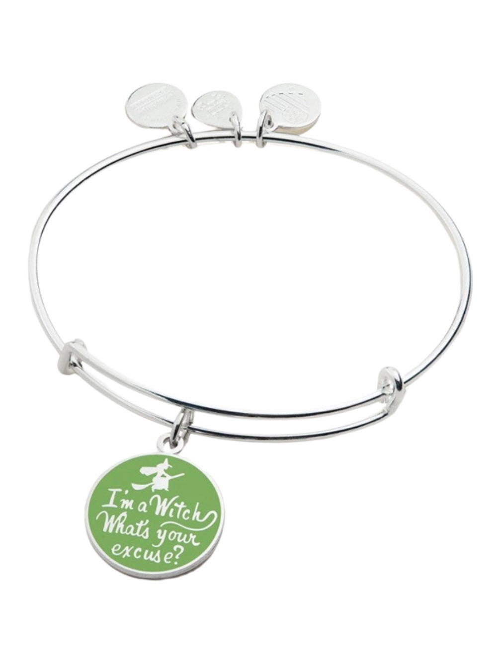NWT! Alex and Ani Wizard of Oz 'I'm a Witch' Charm Bangle Bracelet - Silver